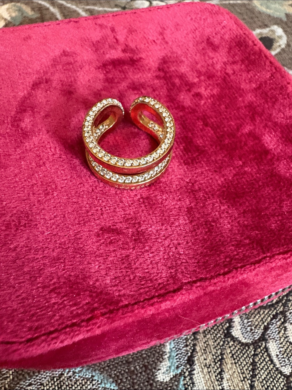 Rebecca IT white topaz gold plated ring